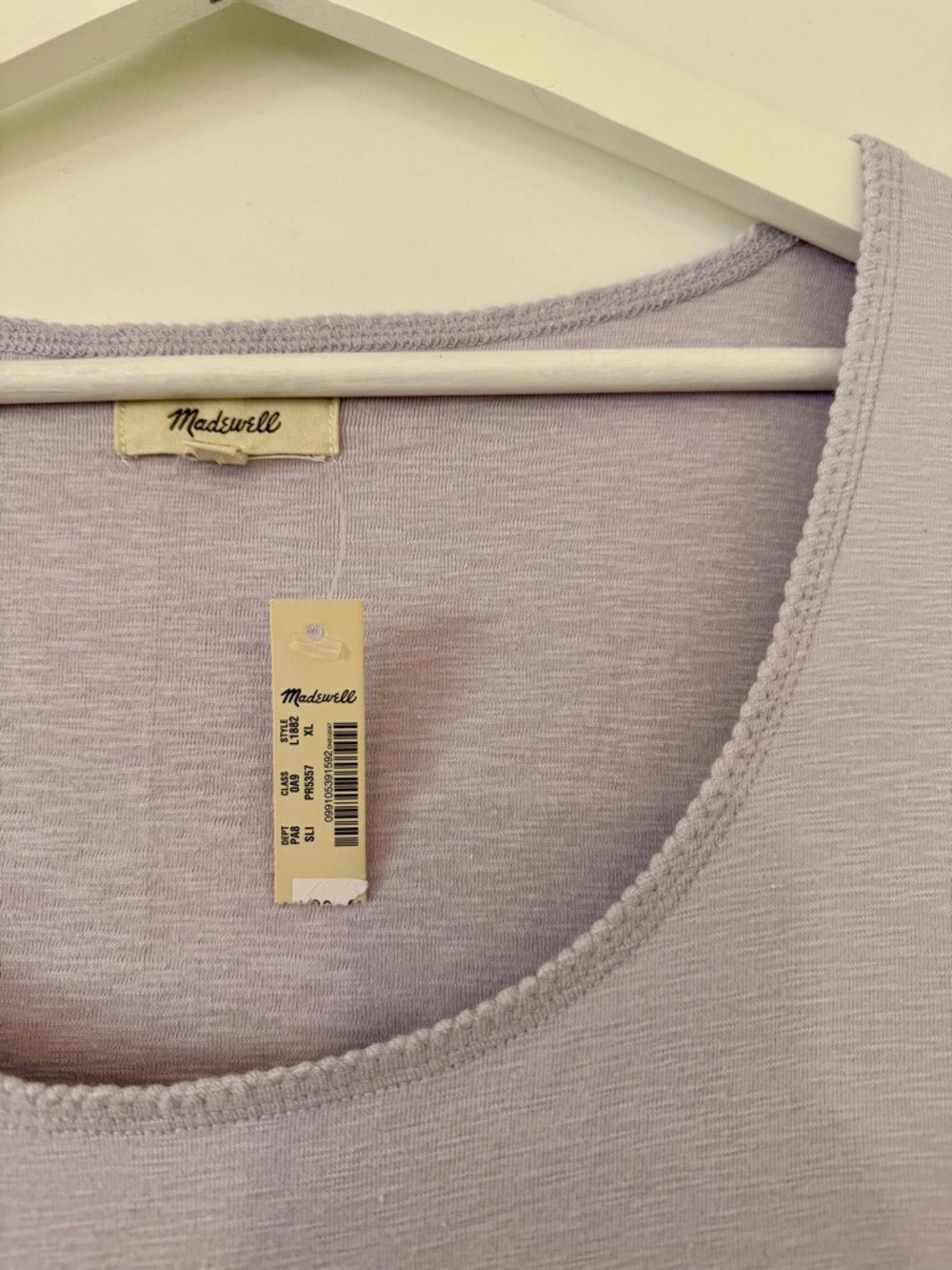MOVING SALE | Madewell NWT Women’s Scoopneck Baby T-Shirt Sundrenched Lilac, XL - Picture 7 of 8